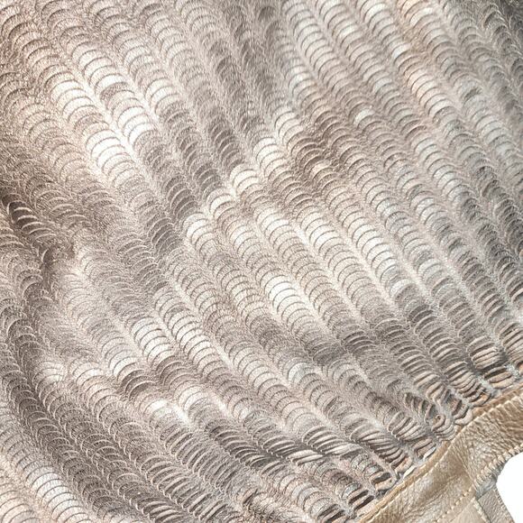 AU79 ALCHIMA EUC XXL LEATHER FRONT WOVEN SHOULDER TOTE BAG - Picture 2 of 15